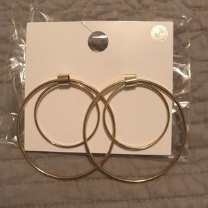 Double Hoop Drop Earrings